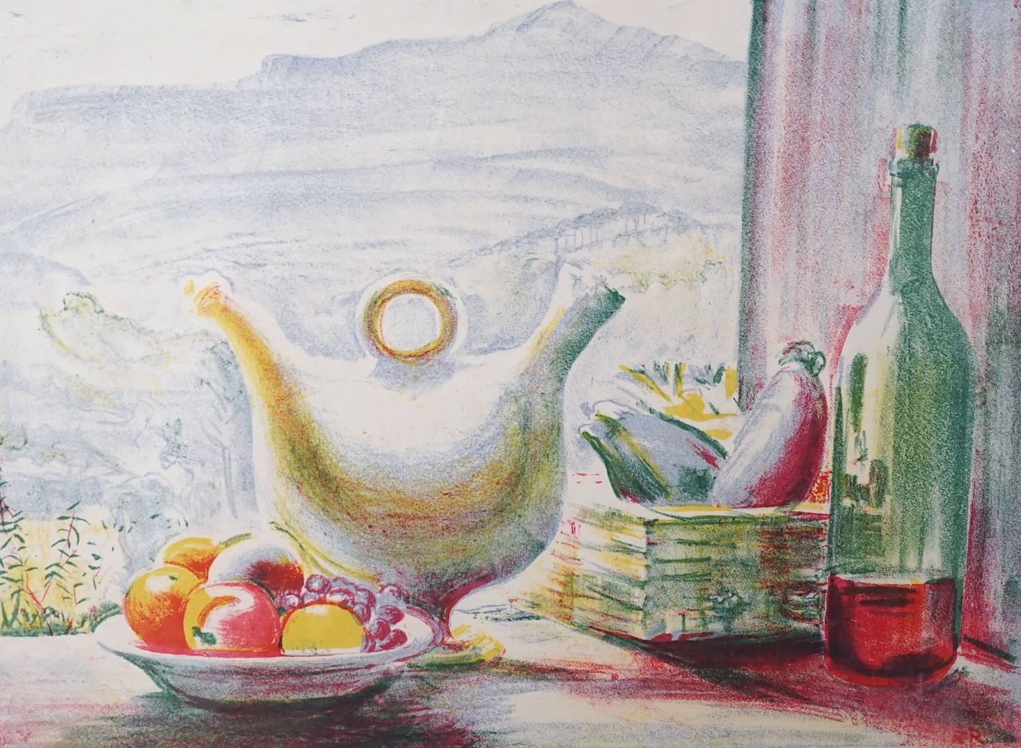 Sydney Russell Reeve (b.1895), lithograph, 'Window in Provence’, signed, 32 x 40cm, unframed. Condition - fair